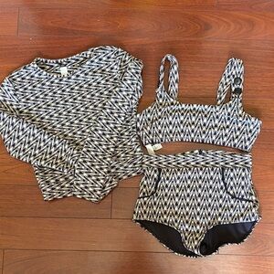 Seea Aries Georgia Bikini Set And Rashguard Sz M